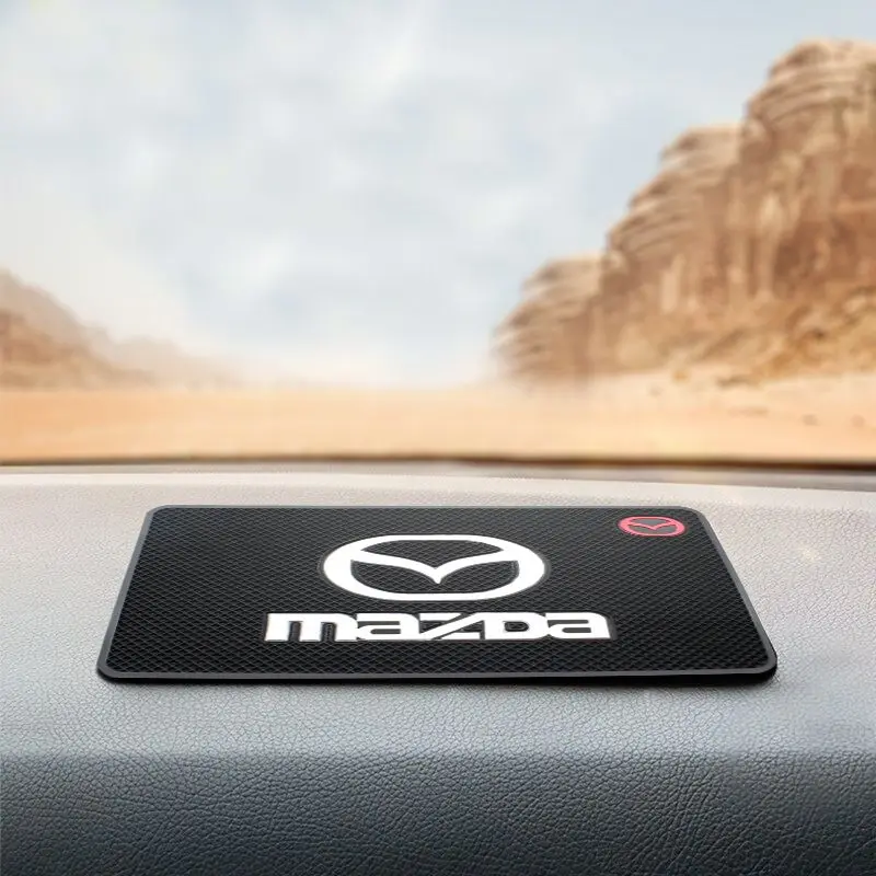 

1PC Car Logo Dashboard Anti Slip Mats Non-slip Cushions for Mazda 3 Bk 6 Gh CX 5 2 90 30 50 Encosella Minagi 8 Atez Accessories