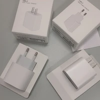 10pcslot 18w pd charger fast charging original eu us plug for phone 11 pro max 12 pro xs xr 12 mini with retail packaging