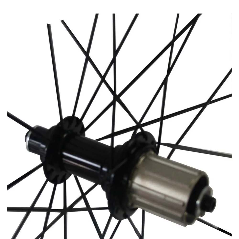 

700C Ceramic Bearing 38mm Clincher Carbon Road Bike Wheelset 6 Pawls R13 hub