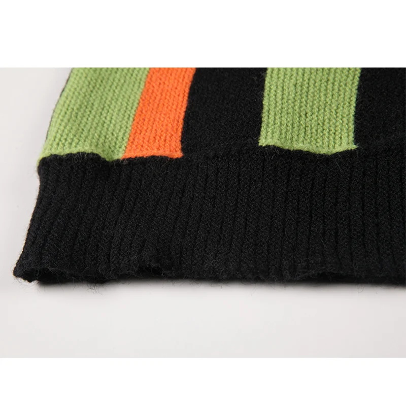 Женский кардиган вязаный корейский модный шерстяной свитер в полоску для женщин