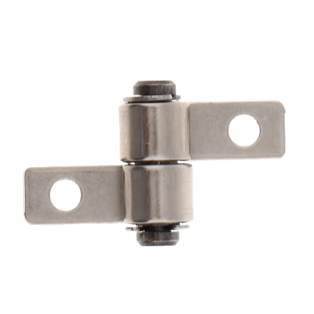 

17mm Length Mounting Hole Dia 3.3mm 360 Degree Rotation Torque Friction Positioning Hinge with 2 Holes Silver Tone Right Side