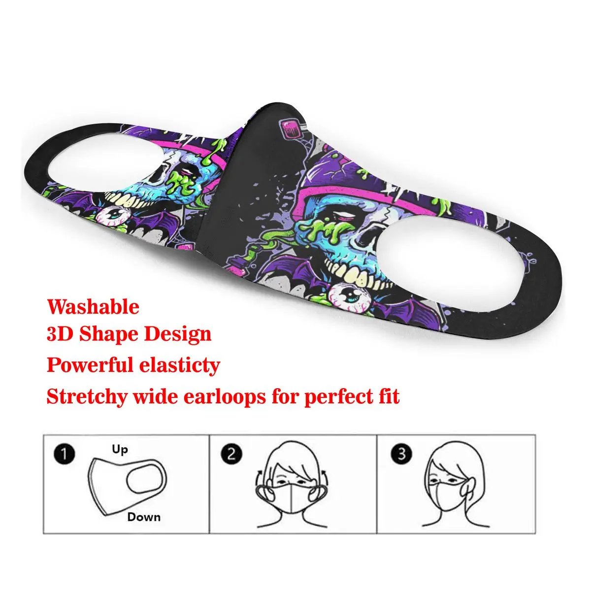 

Dust Mask Art Graffiti Drope La Heriot Mouth Face Cover Respirator for Adult Kid Washable Reusable Anti Pollution