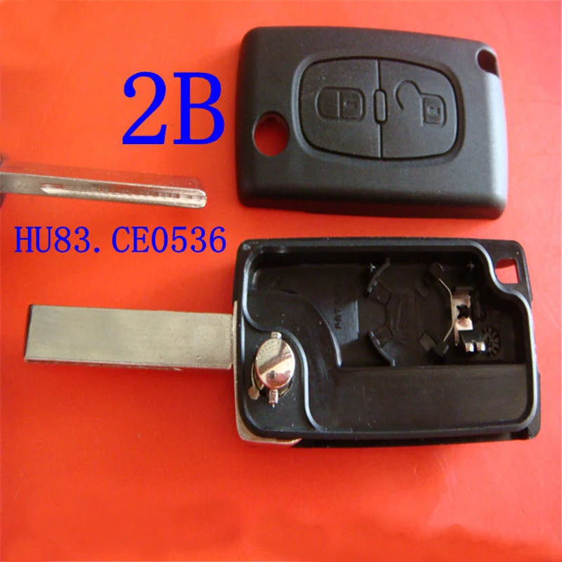 Чехол для автомобильного ключа с 2 кнопками чехол дистанционного Peugeot Citroen 307 407 C2 C3