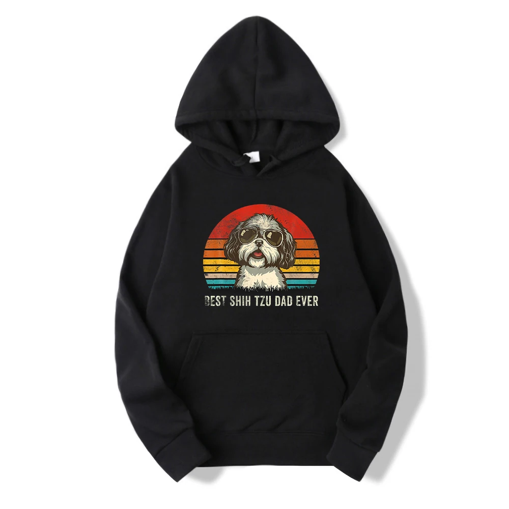 

Best Shih Tzu Dad Ever Dog Mens Hoodies Casual Harajuku Sweatshirts New Autumn 2021 Fashion Hooded Fleece Simple Men Streetwear