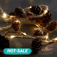 christmas decor pine cones twine led string lights battery operated fairy lights xmas holiday tree and bedroom home decoration