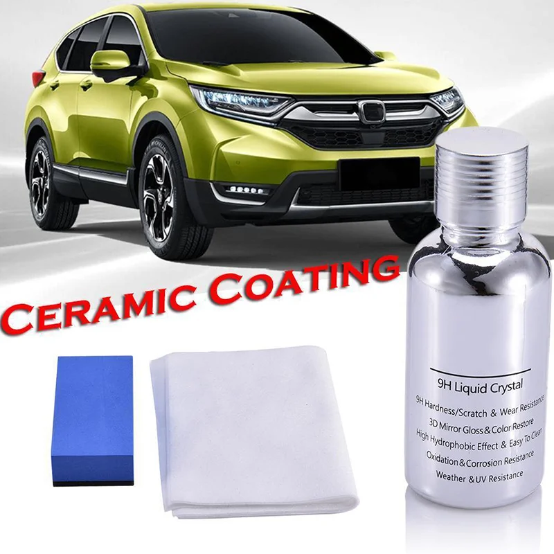 Нано покрытие для автомобиля жидкое стекло 9H твердость кристалла лак 30 мл