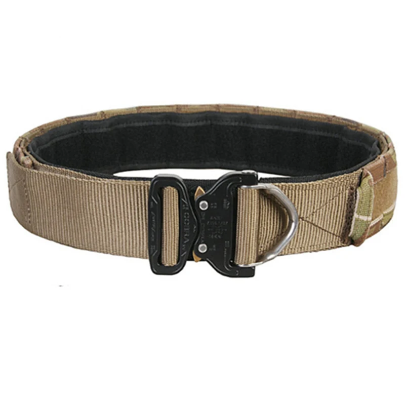 Airsoft Competitive Cobra1.75-2inch One-pcs Combat Belt Nylon Support Hunting Tactical Heavy Duty Buckle Pistol EDC Belt WaisDIY