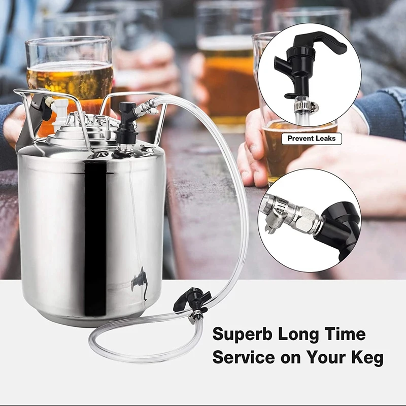 3Ft Beer Line Assembly Ball Lock Disconnect Liquid Tubing Party Beverage Dispensing Hose Kit with Tap&amp4 Clamps | Дом и сад