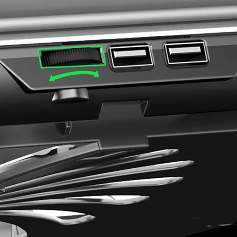 

Laptop Aluminum Alloy 6 Gear Adjustable Radiator Support Silent Cooler Portable Cooling Heat Dissipation Bracket