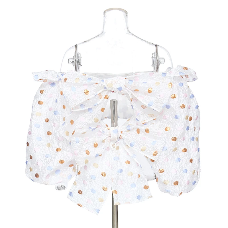 Женская винтажная блузка TWOTWINSTYLE с блестками воротником-лодочкой и рукавом три