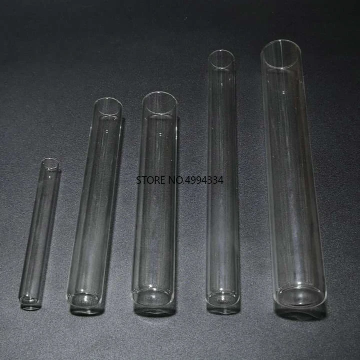 100 шт./лот 15x100 мм прозрачные стеклянные пробирки с плоским дном для