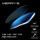 MERRYS анти-голубые световые блокирующие линзы B2 серии 1,56 1,61 1,67 оптические очки по рецепту линзы близорукость дальнозоркость тонкие линзы HMC