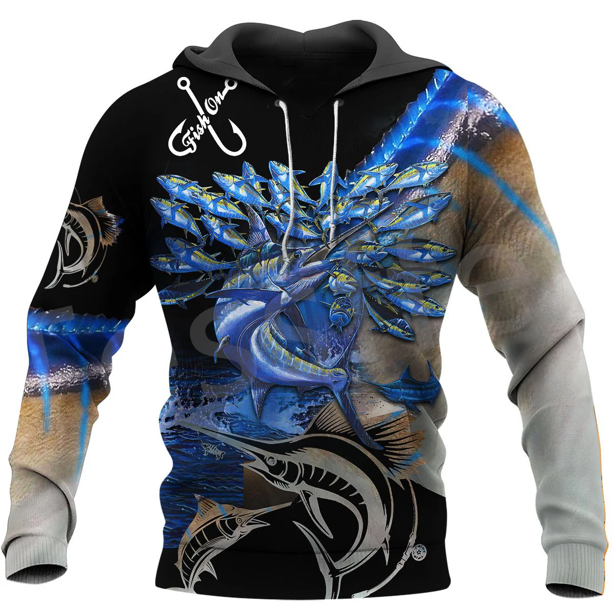 

Новейший Камуфляжный тренировочный костюм tessвам MaHi Marlin с принтом рыболовных животных Фишера Harajuku, худи с длинным рукавом с принтом 3DPrint для ...