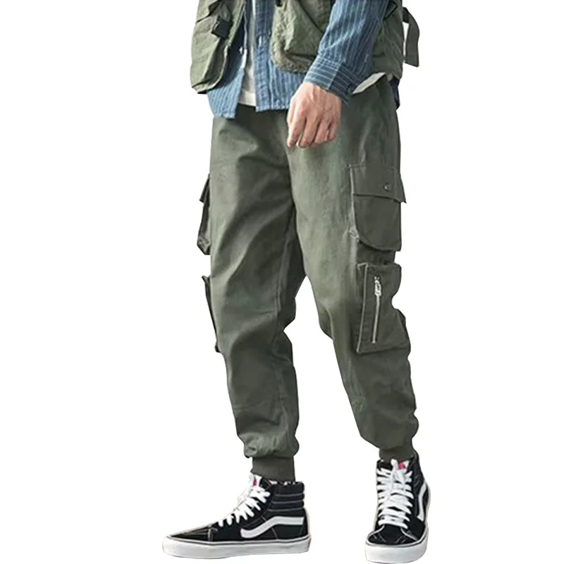 Хип Хоп Уличная Мужская камуфляжная беговые штаны 2019 Боковая Сумка Спортивные