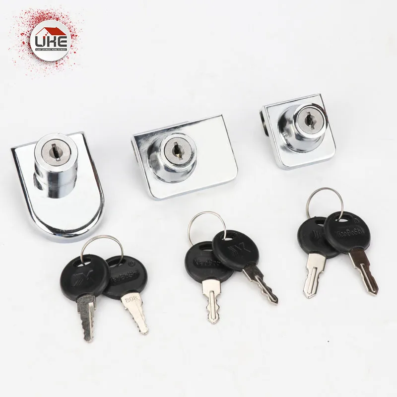 Стекло дверной замок Дисплей шкаф/замки для витрины одиночный/двойной Замок