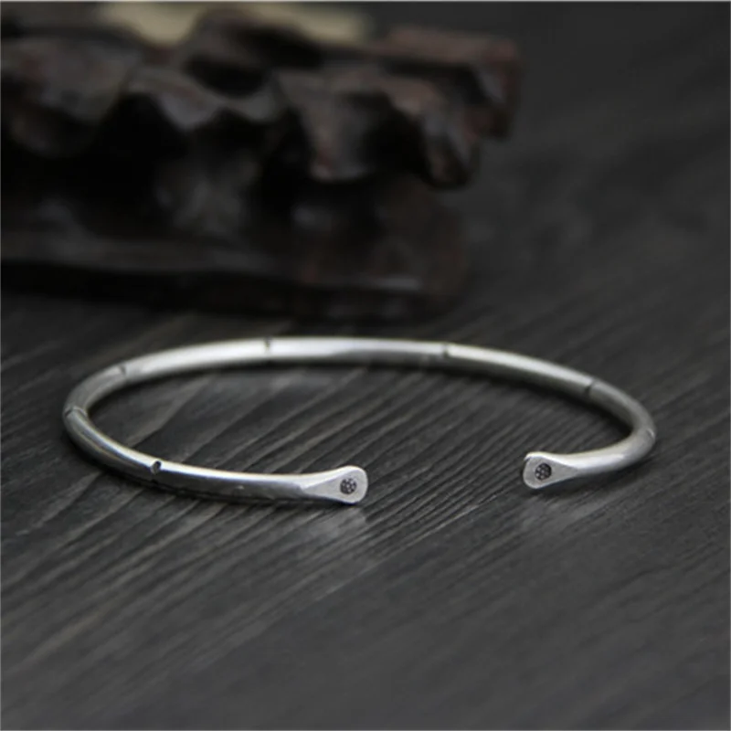 Браслет женский из бамбука ручной работы тонкий регулируемый S999 | Украшения и