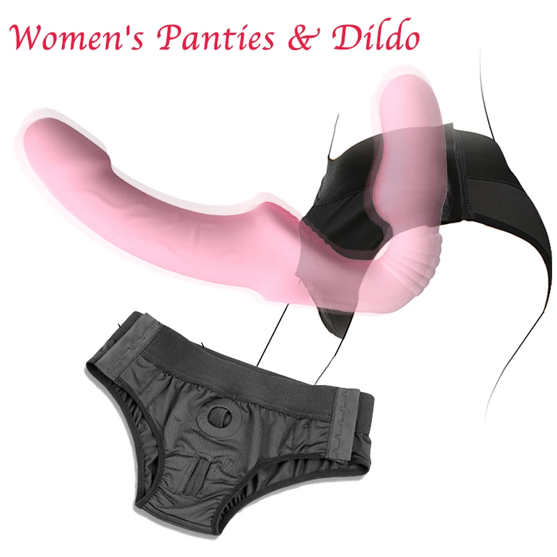 Фаллоимитатор на ремешке для женщин трусики беспроводной пульт дистанционного