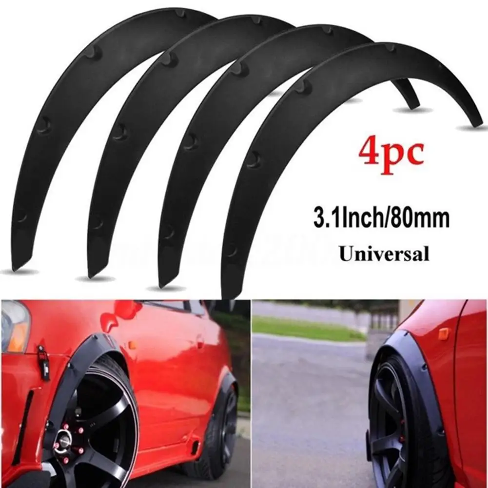 

4Pcs/Set Universal Flexible Auto Car SUV Off-road Fender Mudguard Mud Flaps Flare Wheel Arch Protector Protection Mudguards New