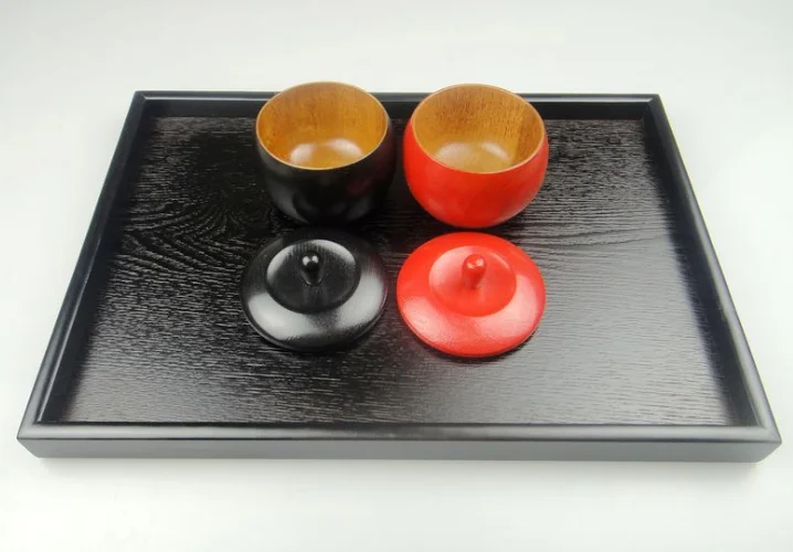 GH деревянный GongFu поднос для подачи чая 3 размера прямоугольная зеленая чайная