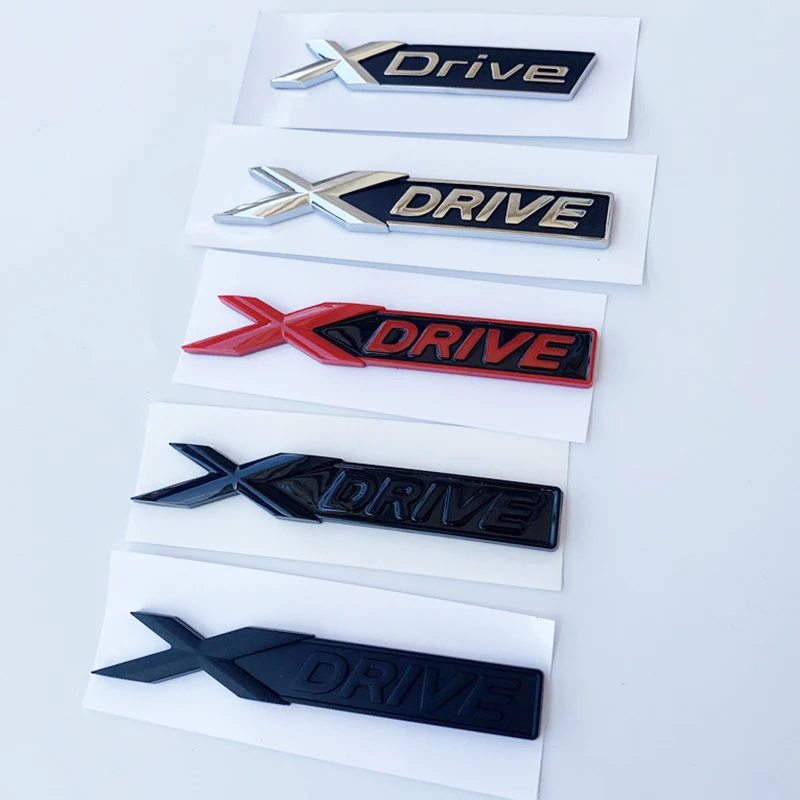 For BMW New XDrive Old XDRIVE Fender Emblem Badge X1 X3 X4 X5 X6 X7 Car Styling Discharging Capacity Sticker Glossy Black Red