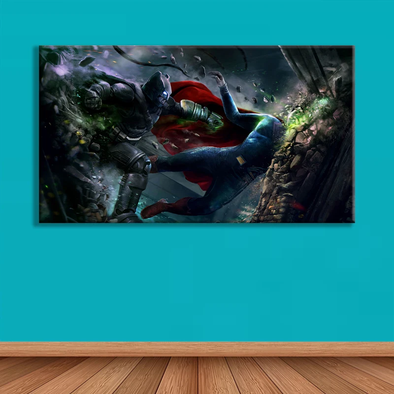 Печать искусства DC comics Лига Справедливости Супермен Бэтмен печать v Рассвет