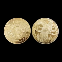 twelve constellation lucky gold coin aries commemorative coin