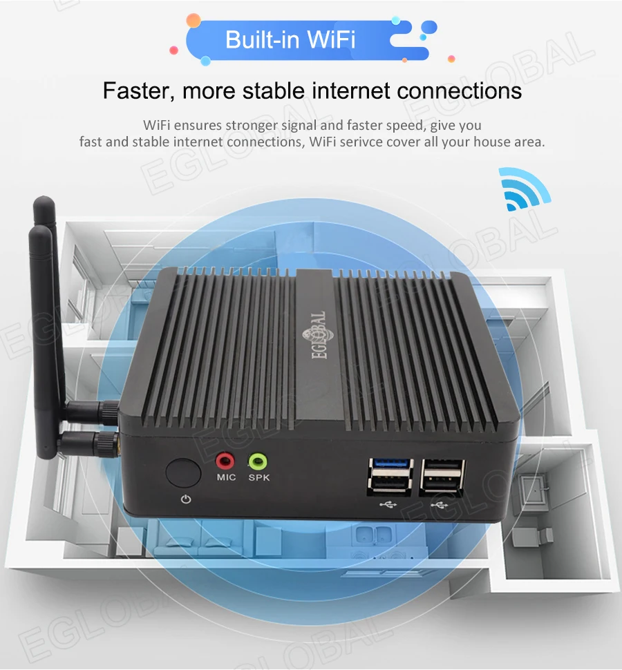 Маленький мини-ПК Intel Celeron J1900 J3160 Dual Lan Dual Com Windows Linux мини-компьютер Pfsense компьютерный сервер брандмауэр Wifi