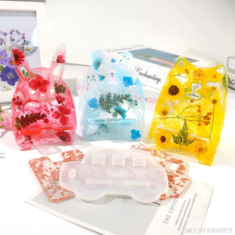 

1 Set Mobile Phone Stand Holder Epoxy Resin Mold Cellphone Bracket Support Rack Silicone Mould DIY Crafts Home Decor Wholesales