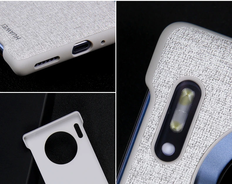 original huawei mate 30mate 30 pro pu case prevents fingerprints microfiber fiber leather back cover official phone case free global shipping