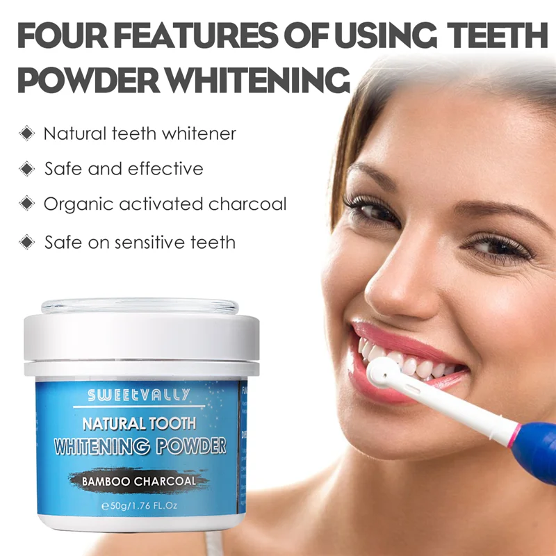 Порошок бамбукового угля для отбеливания зубов активированный