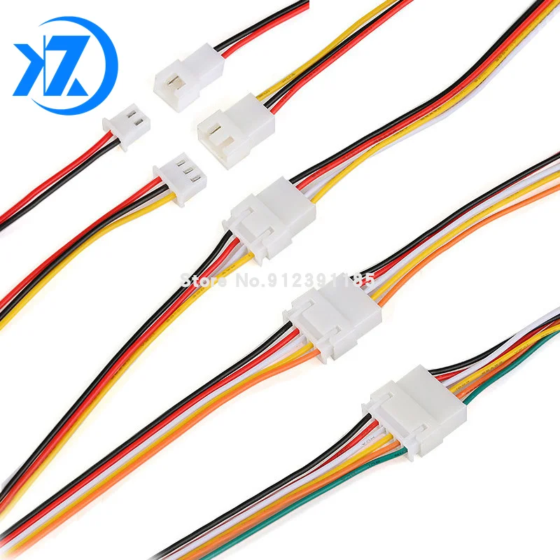 JST XH 2.54 mm 2Pin 3Pin 4Pin 5Pin 6Pin Male Female Plug Socket Wire Cable Connector JST XH2.54 Pitch 2.54mm 20CM 26AWG Cables