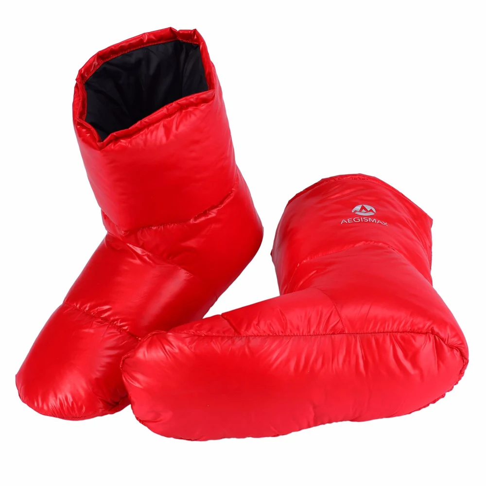 Аксессуары для спального мешка тапочки на белом утином пуху сверхлегкие мягкие