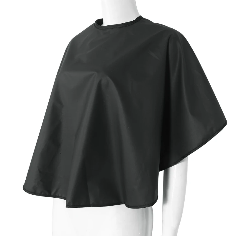 

Short Square Black Waterproof Hairdressing Salon Barber Hair Cutting Cape Cloth