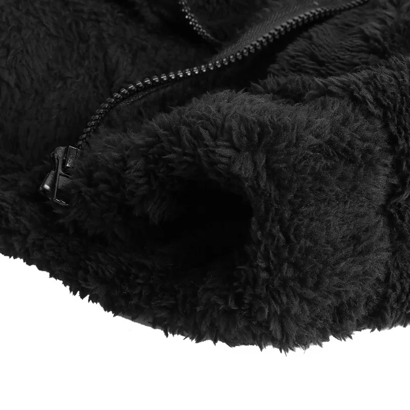 Новый однотонный зимний плюшевый свитер женский милый кардиган с капюшоном