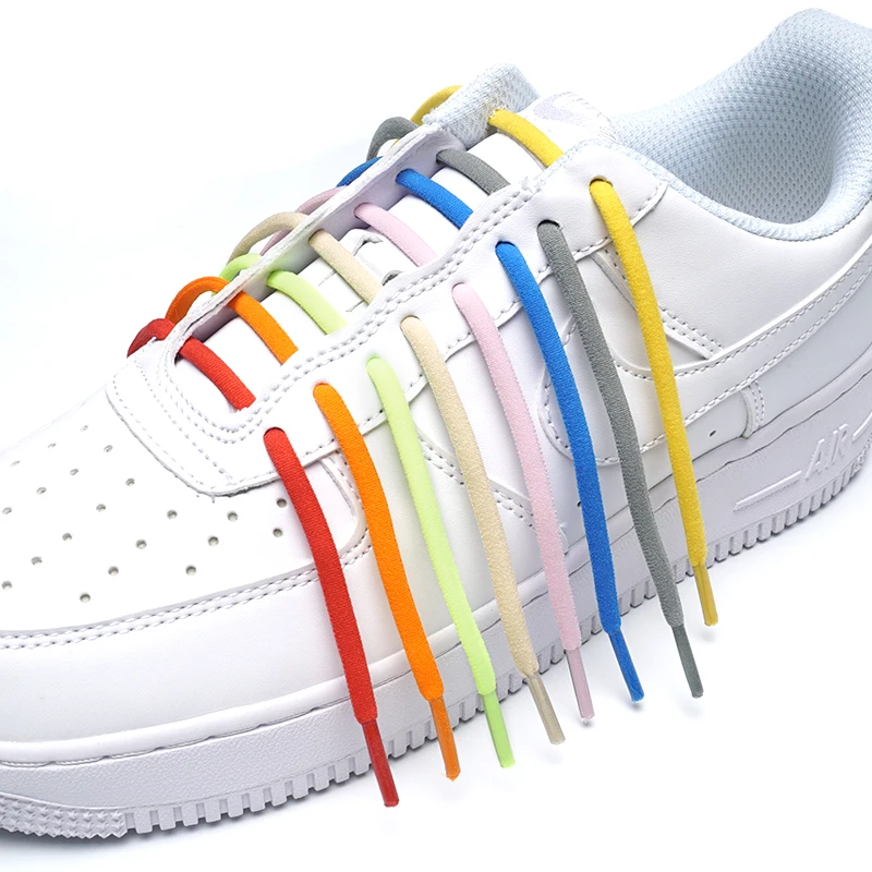 

1Pair New Elastic Shoe Laces Round No Tie Shoelaces for Kids and Adult Sneakers Shoelace Quick Lazy Laces 26 Colors