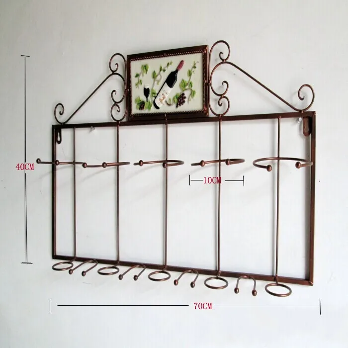 5 бутылок Европейский Ретро Железный винный шкаф настенный креативный Простой