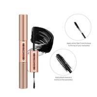 2 in 1 mascara waterproof can extend eyelashes black double headed grafting natural thick fiber curling mascara makeup eye tool