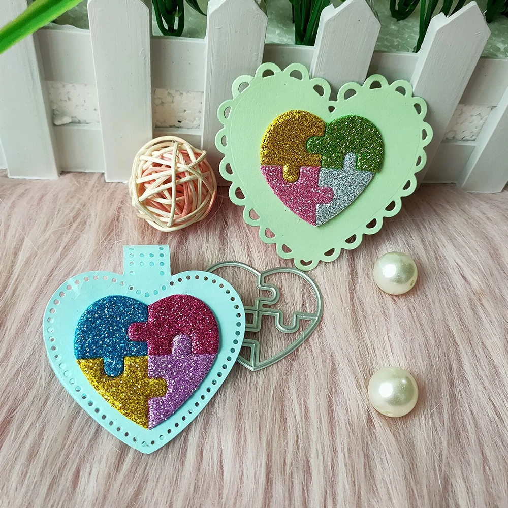 Новая металлическая форма в форме сердца для высечки рельефное украшение