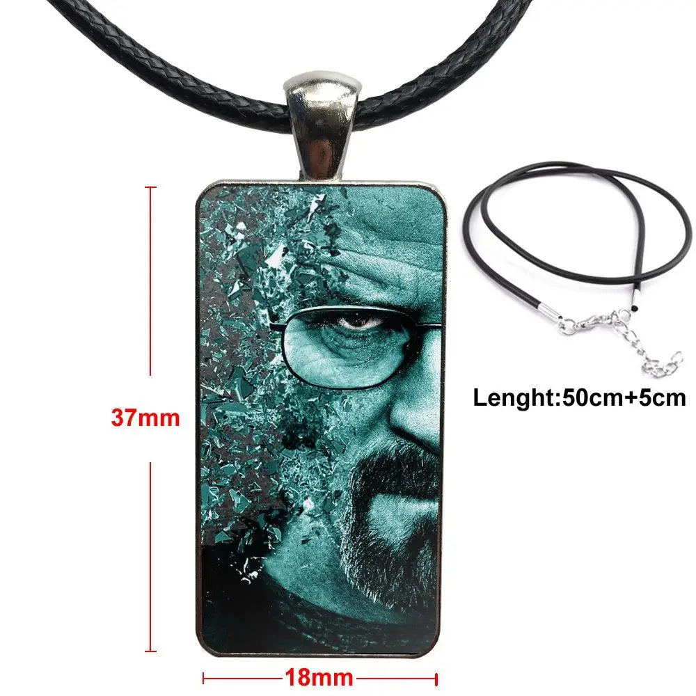For Women Children Doctor House M.d Heisenberg Breaking Bad Glass Cabochon Choker Pendant Rectangle Necklace Steel Color Jewelry | Украшения