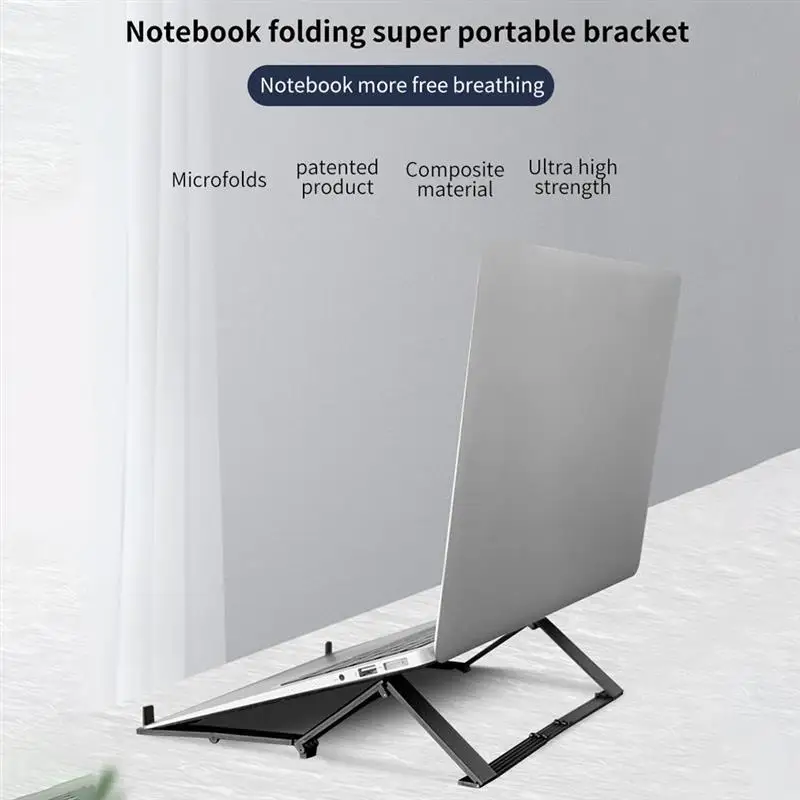 

Adjustable Foldable Laptop Stand Non-slip Desktop Laptop Holder Support Base Notebook Stand Easy Bracket For Macbook Pro Lapdesk