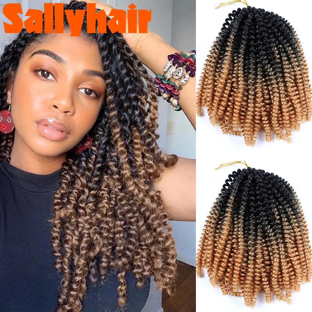 

Sallyhair весенние плетеные вязаные волосы 8 дюймов страстные плетеные волосы Вязание крючком косы синтетические плетеные волосы Омбре черные ...