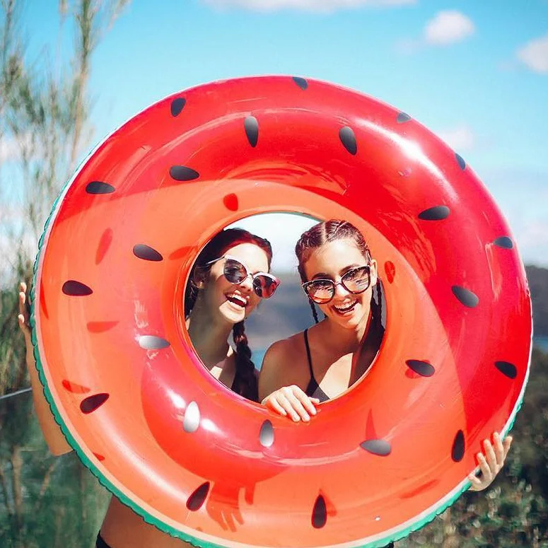 

Watermelon Inflatable Adult Kids Swimming Ring Inflatable Pool Float Circle for Adult Children
