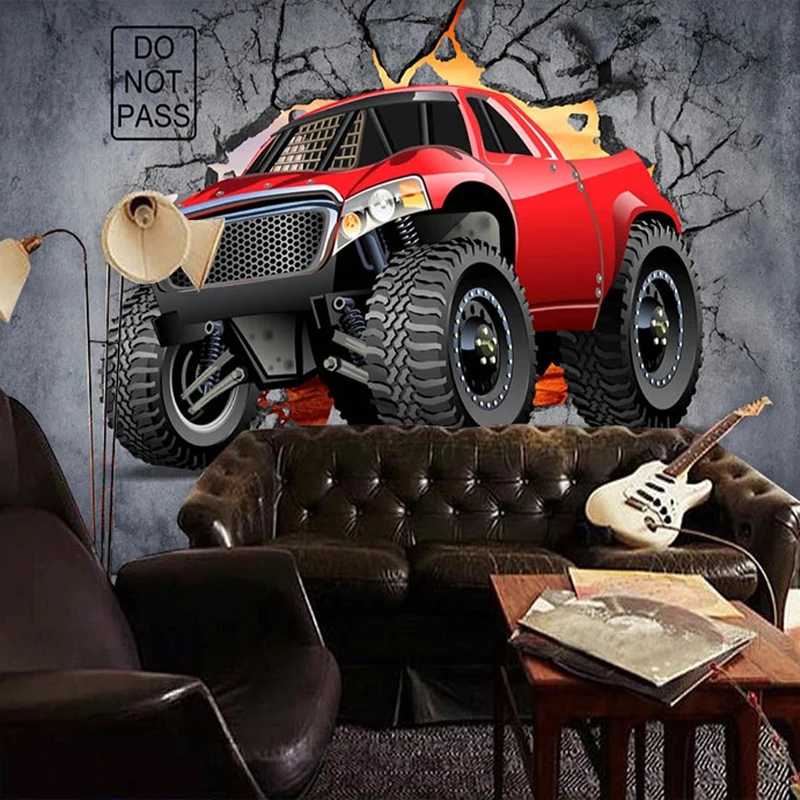 Самоклеящиеся настенные 3D обои на заказ стерео Красная Наклейка стену