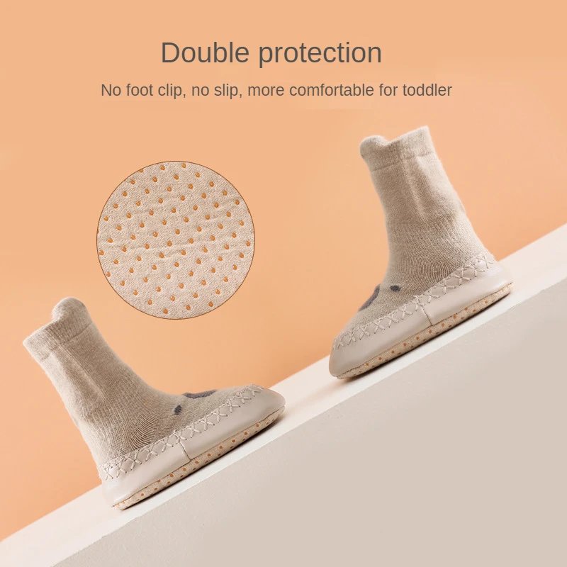 21 oto&ntilde;o calcetines de beb&eacute; de invierno NI&Ntilde;OS Calcetines de algod&oacute;n peinado beb&eacute; antideslizante calcetines reci&eacute;n nacidos calcetines de algod&oacute;n con dibujos-2