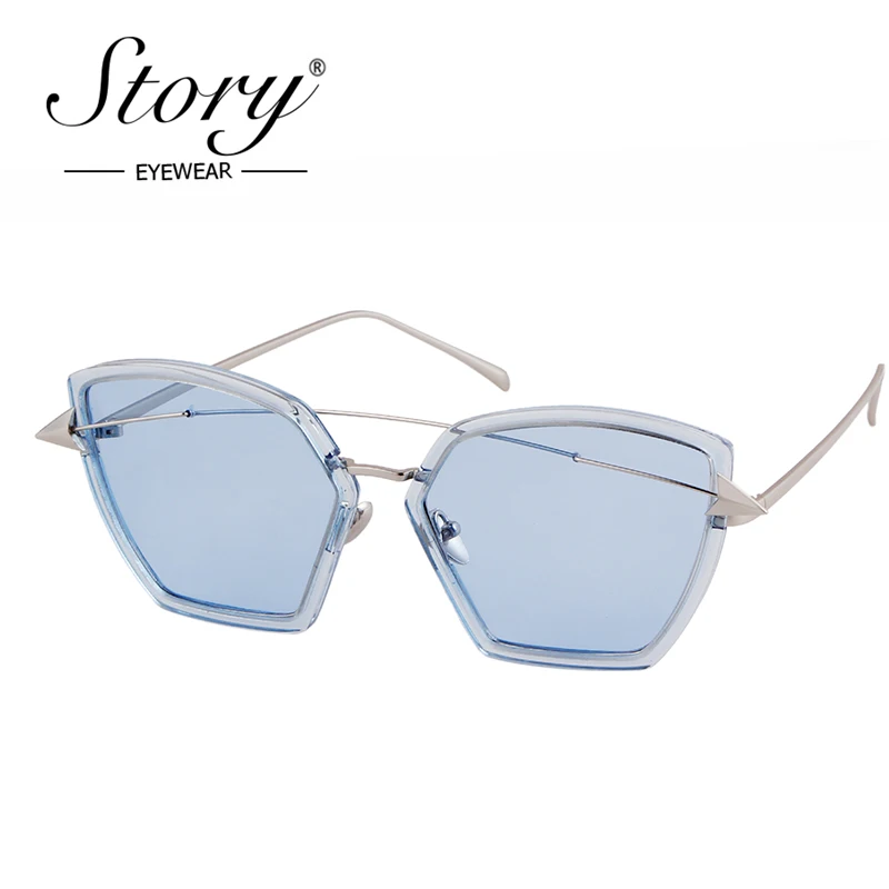 Женские солнцезащитные очки кошачий глаз с металлической оправой|Женские очки| |