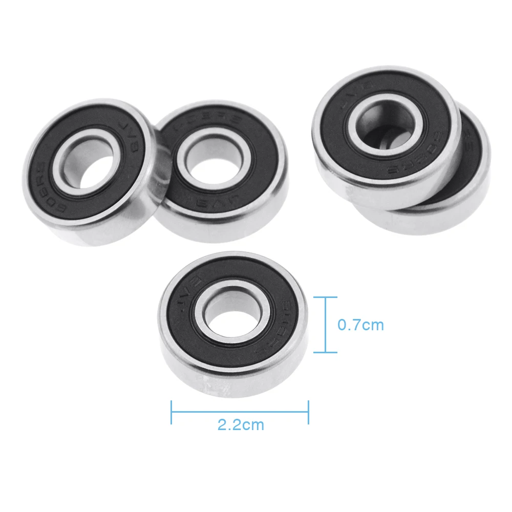 10 шт./компл. 608 2RS шарикоподшипник с глубоким желобом стальные герметичные