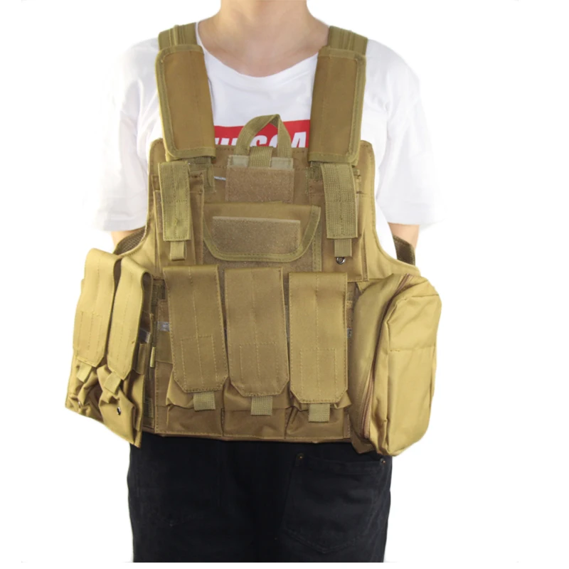 Tactical Vest Armor Combat Military Airsoft Vest with Magazine Pouches Outdoor Paintball Releasable Plate Hunting Clothes Gear