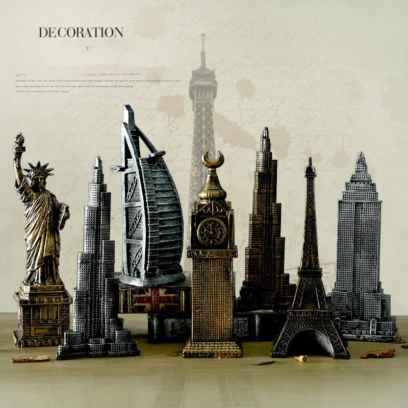 

European Style Retro Gramophone Ornaments American Creative Cafe Bar Home Furnishing Decoration Livingroom Desktop Crafts Decor