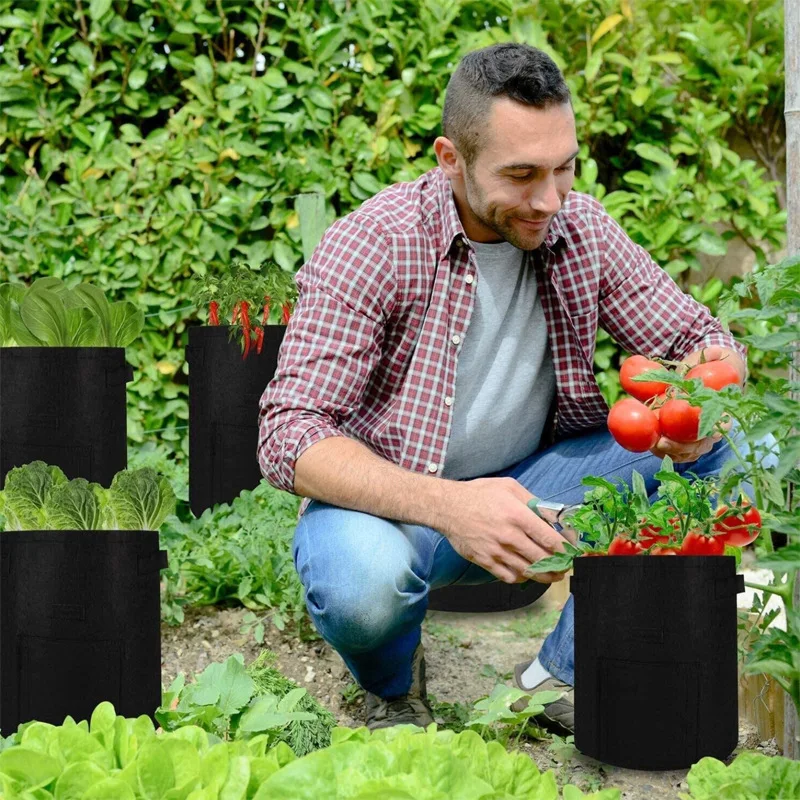

1Pc Potato Planting Bag Grow Bags Home Garden Potato Pot Vegetable Growing Bags Moisturizing jardin Vertical Garden Bag tools