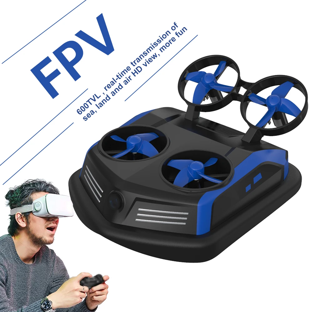GOOLRC Модернизированный S200 600TVL FPV Дрон лодка машина 3 в 1 морской земля воздух режим